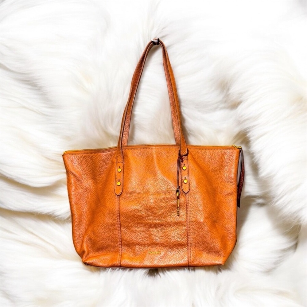 FOSSIL Jenna Tote Genuine Leather Y2K Bag - Picture 13 of 13